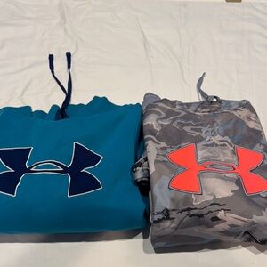 Under Armour Blue and Camouflage Hoodies